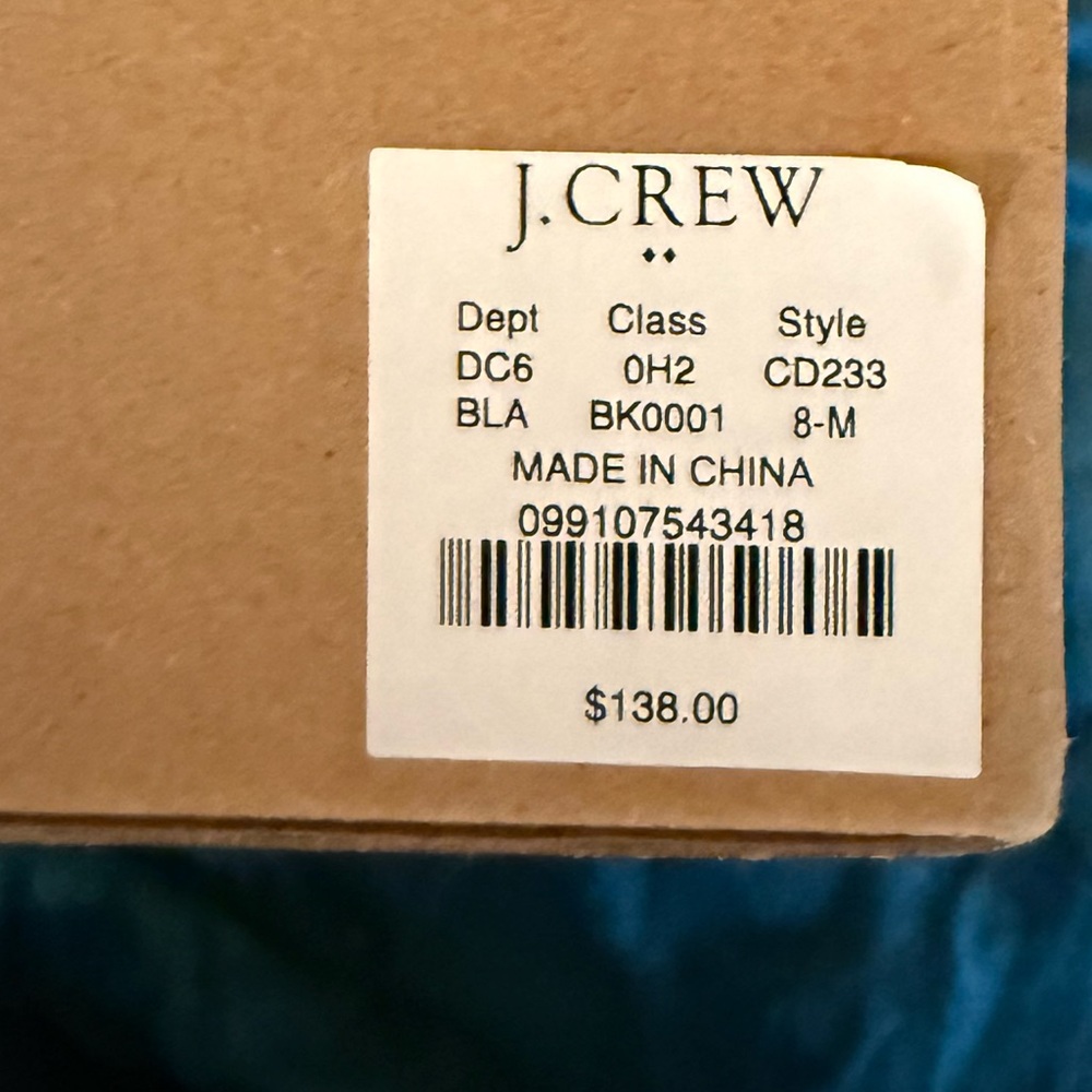 J. Crew- Velvet Bit Loafers, Black, Size 8 - Picture 4 of 7